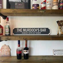 Load image into Gallery viewer, Personalised Vintage Style Street Sign With White Text & Border