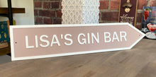 Load image into Gallery viewer, Personalised Arrow Sign Bar Indoor Outdoor Acrylic 3D Sign Custom Road Sign Plaque Garden Bespoke Gift Idea Matt Finish