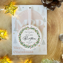 Load image into Gallery viewer, Personalised &#39;MR &amp; MRS&#39; Christmas Decoration
