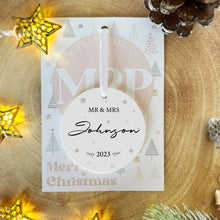 Load image into Gallery viewer, Personalised &#39;MR &amp; MRS&#39; Christmas Decoration
