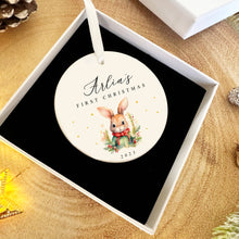 Load image into Gallery viewer, Personalised Baby&#39;s First Christmas Decoration
