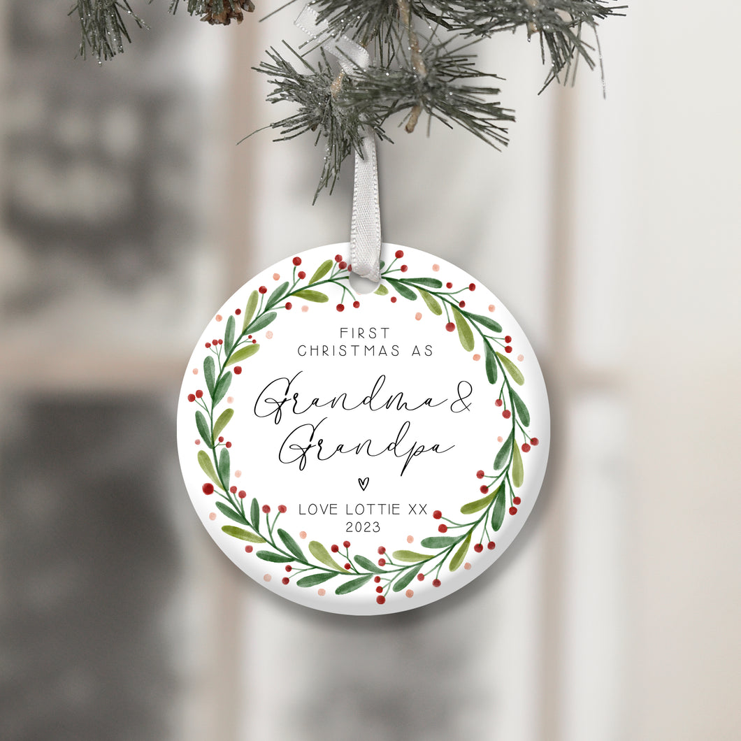 Personalised Christmas Decoration for Grandparents