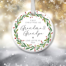 Load image into Gallery viewer, Personalised Christmas Decoration for Grandparents
