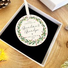 Load image into Gallery viewer, Personalised Christmas Decoration for Grandparents
