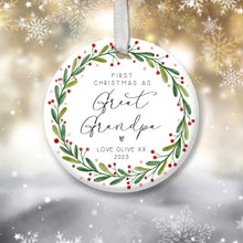 Load image into Gallery viewer, Personalised Christmas Decoration for Great Grandpas
