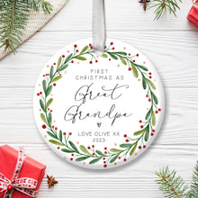 Load image into Gallery viewer, Personalised Christmas Decoration for Great Grandpas
