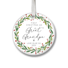 Load image into Gallery viewer, Personalised Christmas Decoration for Great Grandpas
