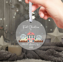 Load image into Gallery viewer, Personalised Frosted First Christmas Decoration
