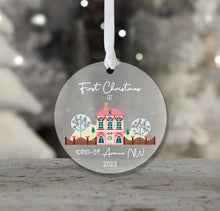 Load image into Gallery viewer, Personalised Frosted First Christmas Decoration
