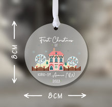 Load image into Gallery viewer, Personalised Frosted First Christmas Decoration
