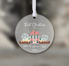 Load image into Gallery viewer, Personalised Frosted First Christmas Decoration
