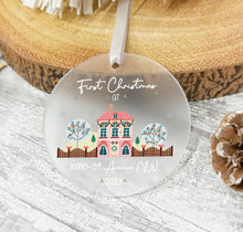 Load image into Gallery viewer, Personalised Frosted First Christmas Decoration
