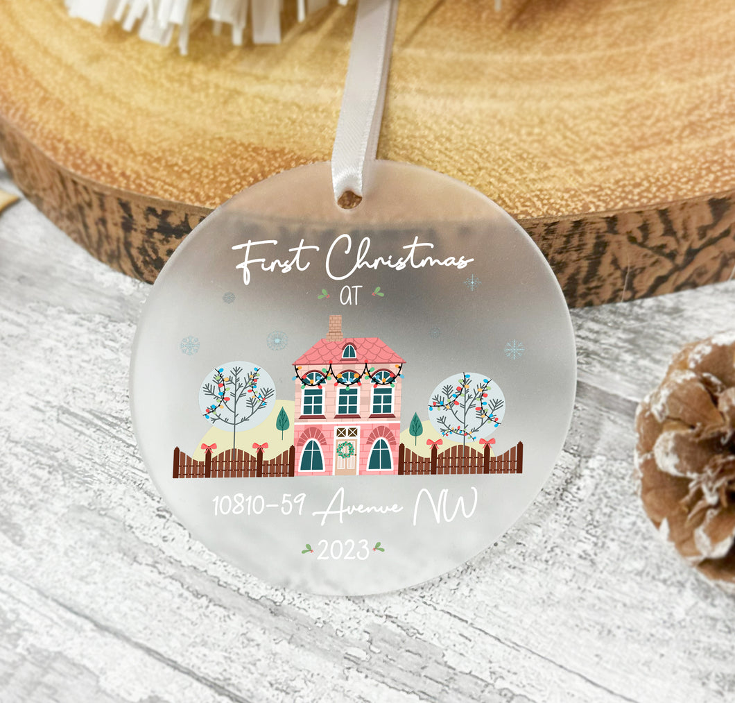 Personalised Frosted First Christmas Decoration