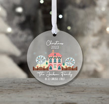 Load image into Gallery viewer, Personalised Frosted Christmas Decoration for Family
