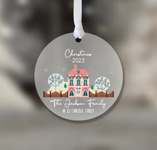 Load image into Gallery viewer, Personalised Frosted Christmas Decoration for Family
