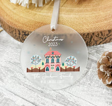 Load image into Gallery viewer, Personalised Frosted Christmas Decoration for Family
