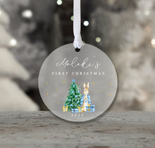 Load image into Gallery viewer, Personalised Frosted First Christmas Decoration for Kids
