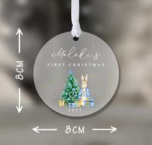 Load image into Gallery viewer, Personalised Frosted First Christmas Decoration for Kids
