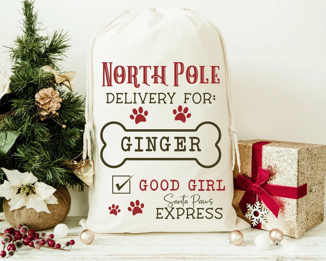 Personalised Pet Christmas Sack