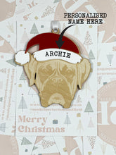 Load image into Gallery viewer, Personalised Pet Christmas Bauble/Ornament With Name - Dog - Boxer
