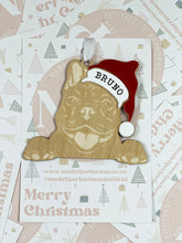 Load image into Gallery viewer, Personalised Pet Christmas Bauble/Ornament With Name - Dog - Frenchie - French Bulldog
