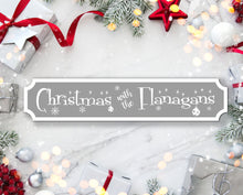 Load image into Gallery viewer, Personalised Grey Family Christmas Sign
