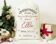 Load image into Gallery viewer, Personalised Christmas Sack
