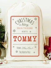 Load image into Gallery viewer, Personalised Christmas Sack
