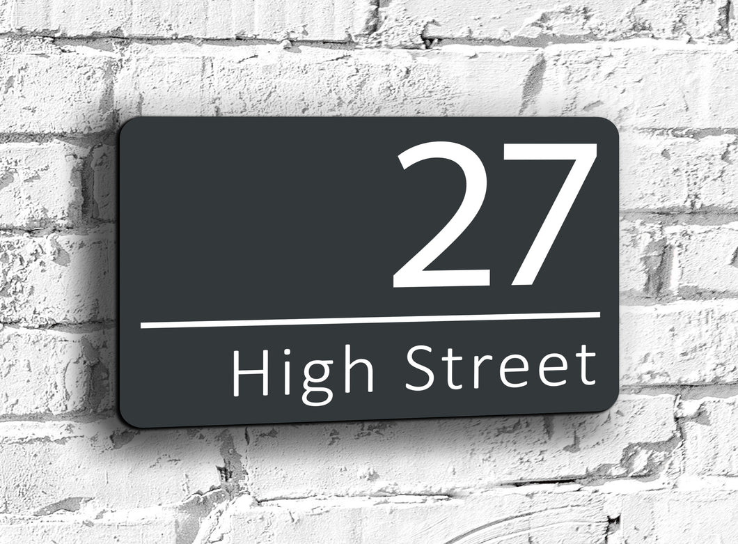 Contemporary Address Plaque