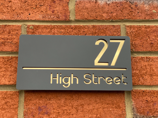 Modern Address Plaque