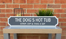 Load image into Gallery viewer, Personalised Vintage Style Street Sign With White Text &amp; Border
