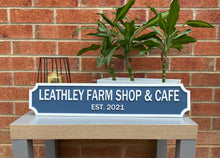 Load image into Gallery viewer, Personalised Vintage Style Street Sign With White Text &amp; Border
