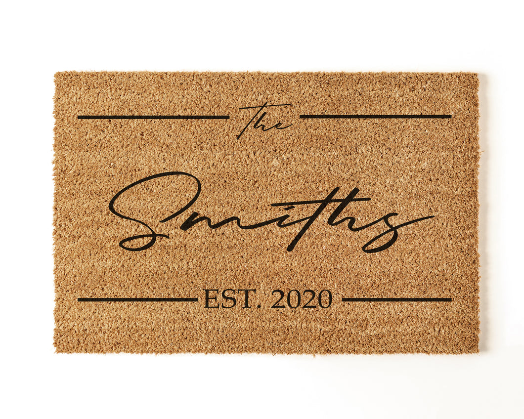 Personalised Family Coir Door Mat