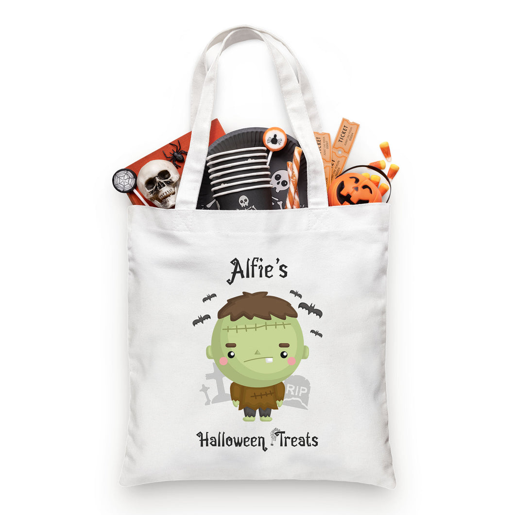 Frankenstein Halloween Personalised Tote Bag