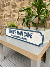 Load image into Gallery viewer, Personalised Vintage Style Street Sign With White Background
