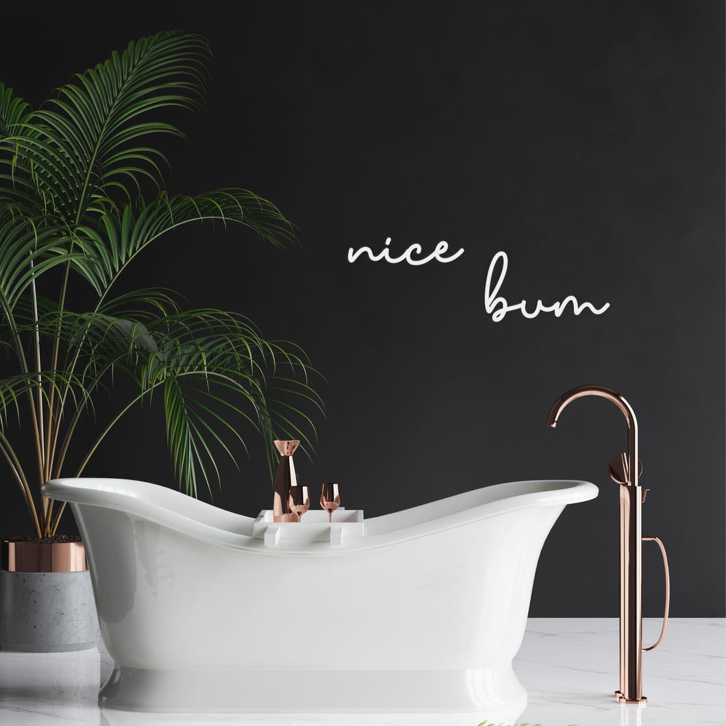 'nice bum' Bathroom Wall Art