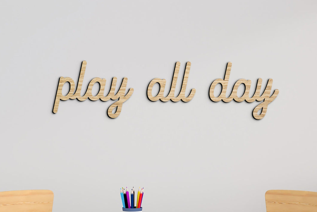 'play all day' Wall Art