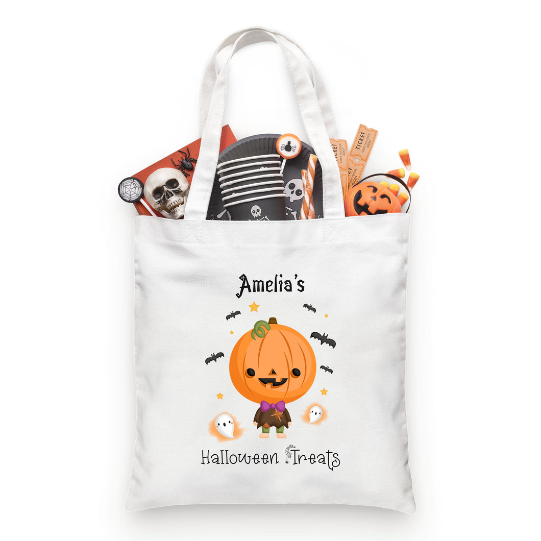 Pumpkin Halloween Personalised Tote Bag