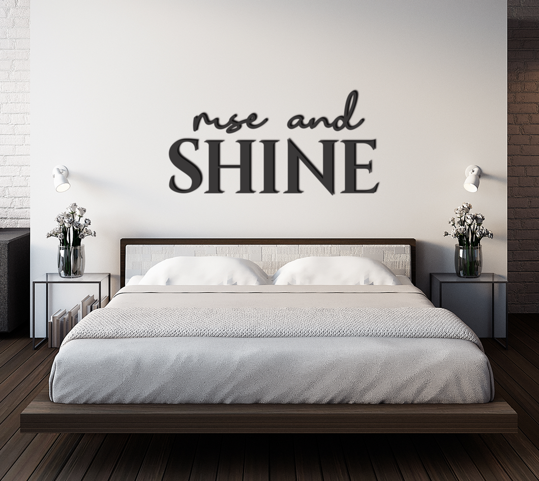 'rise and SHINE' Word Art